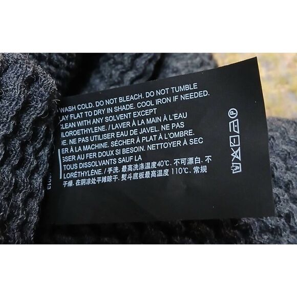 Theory womens small gray BABY ALPACA Rib mockneck stretch top vest - Picture 7 of 8